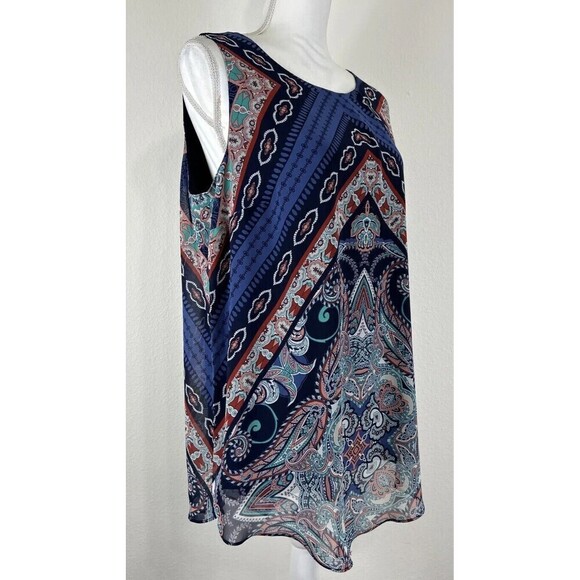 JM Collection Sleeveless Blouse Size Large (14/16) - Picture 6 of 12